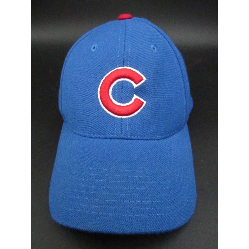 Chicago Cubs Nike Team 100% wool Baseball Hat Cap MLB Blue with Red C